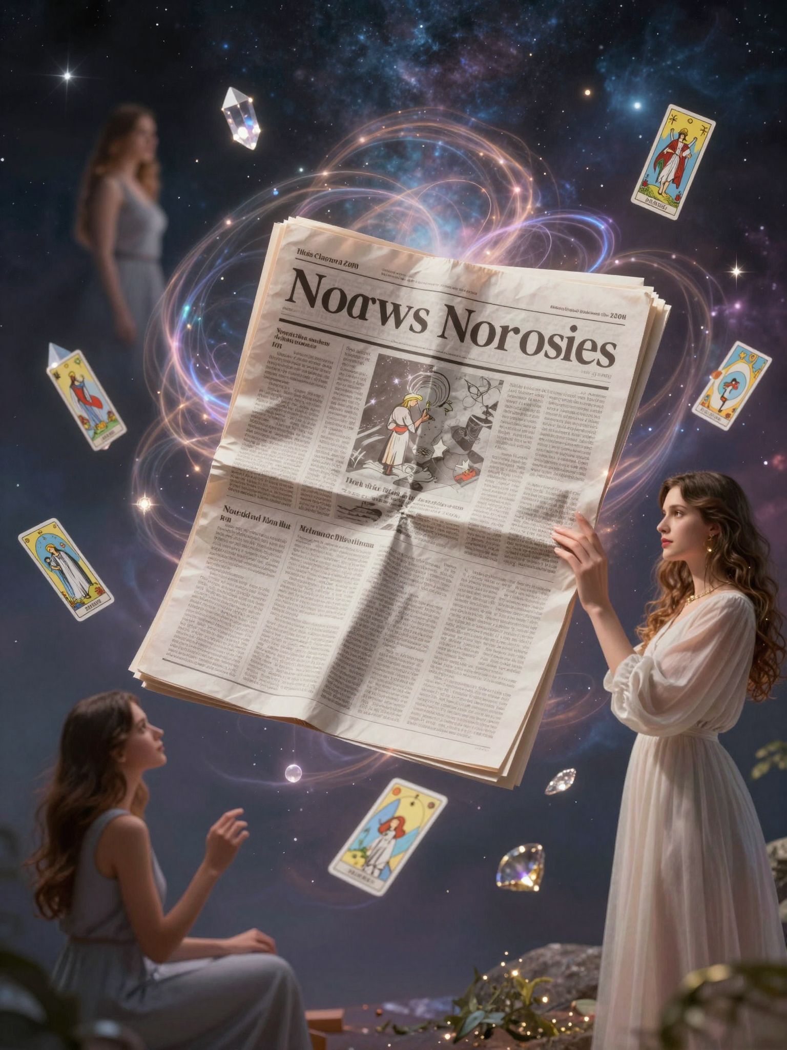 Az újságpapír zaja a külvilág hírét hozza.