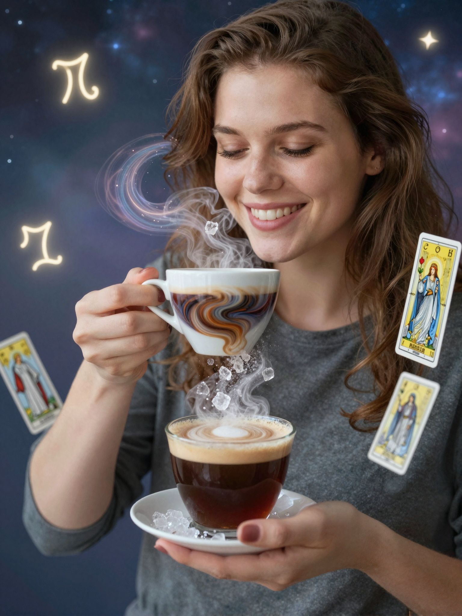 A cukor átmenetileg boldogságot hoz, a koffein éberséget.